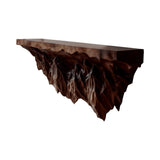 Drevano Sculpted Solid Wood Mountain Floating Shelf Dark Walnut - Timberustic Floating Shelf