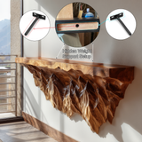 Drevano Sculpted Solid Wood Mountain Floating Shelf - Timberustic Floating Shelf
