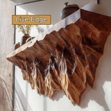 Drevano Sculpted Solid Wood Mountain Floating Shelf - Timberustic Floating Shelf