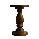 Drevonar Handcrafted Solid Wood Pedestal Stand Dark Walnut - Timberustic Pedestal Stand