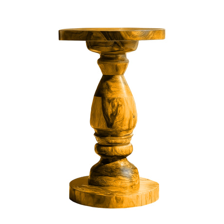 Drevonar Handcrafted Solid Wood Pedestal Stand Teak - Timberustic Pedestal Stand