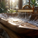 Driftara Handcrafted Solid Wood Leaf Vessel Sink - Timberustic Vessel Sinks