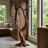 Driftbark Handcrafted Sculpted Solid Wood Tree Coat Rack