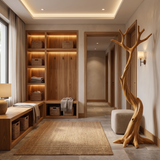 Driftbark Handcrafted Sculpted Solid Wood Tree Coat Rack