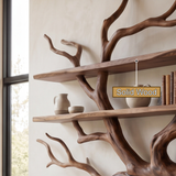 Driftbark Handcrafted Solid Wood Floating Tree Bookshelf