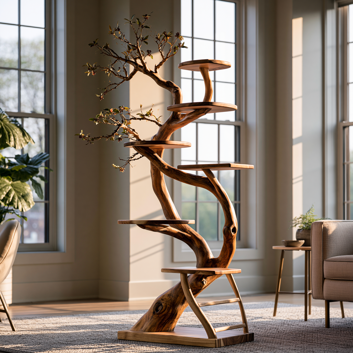 Driftbloom Handcrafted Tree Branch Parrot Stand SPA829375 - Timberustic Tree Branch Parrot Stand
