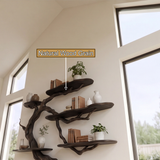 Driftbranch Handcrafted Solid Wood Floating Tree Bookshelf