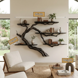 Driftbranch Handcrafted Solid Wood Floating Tree Bookshelf