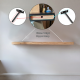 Driftedge Live Edge Solid Wood Floating Shelf - TimbeRustic Floating Shelf