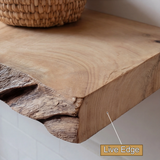Driftedge Live Edge Solid Wood Floating Shelf - TimbeRustic Floating Shelf