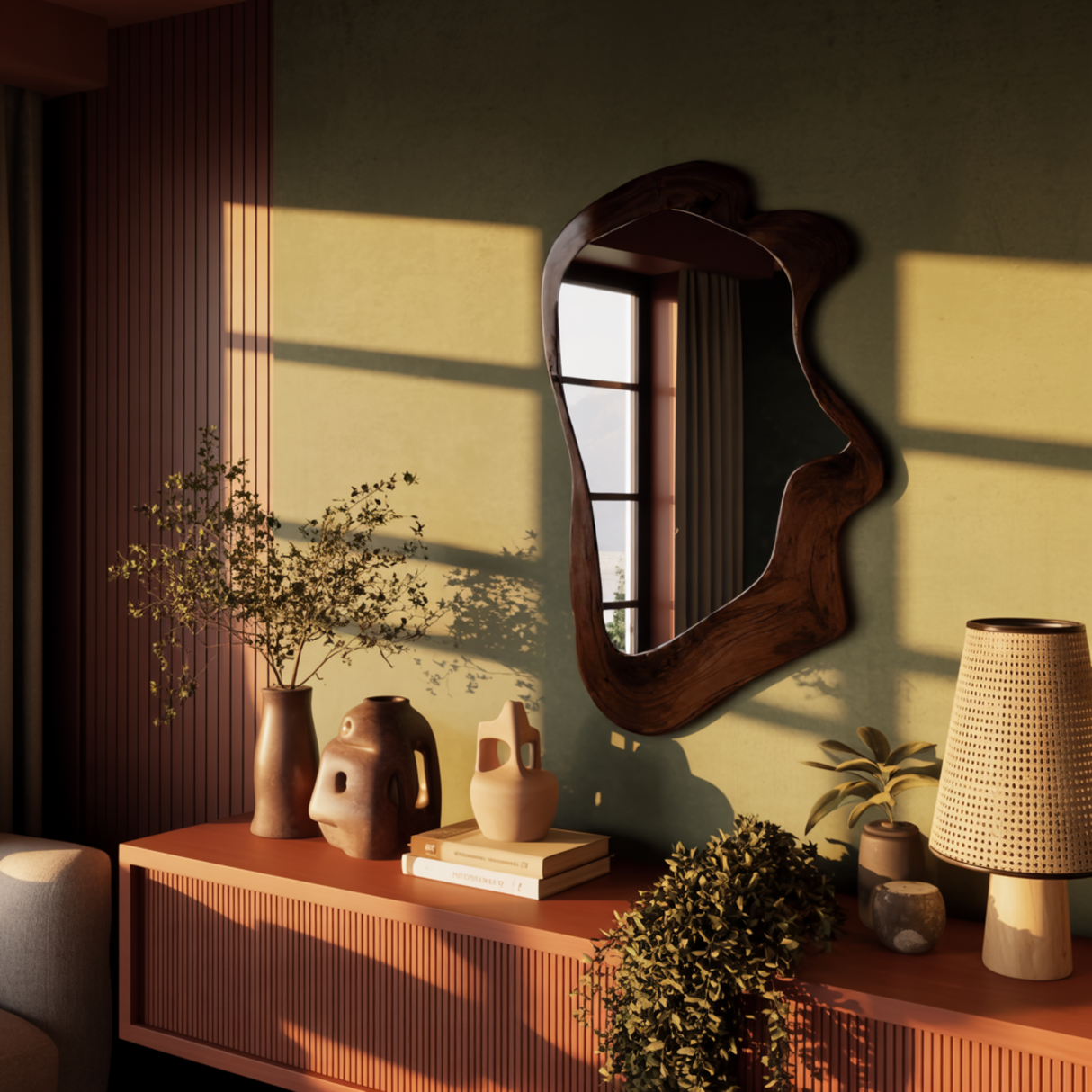 Driftform Handcrafted Live Edge Solid Wood Mirror