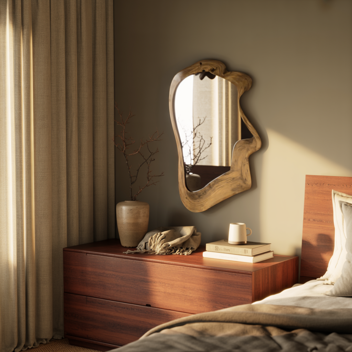 Driftform Handcrafted Live Edge Solid Wood Mirror