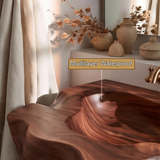 Drifthewn Handcrafted Live Edge Solid Wood Floating Bathroom Vanity with Drawers