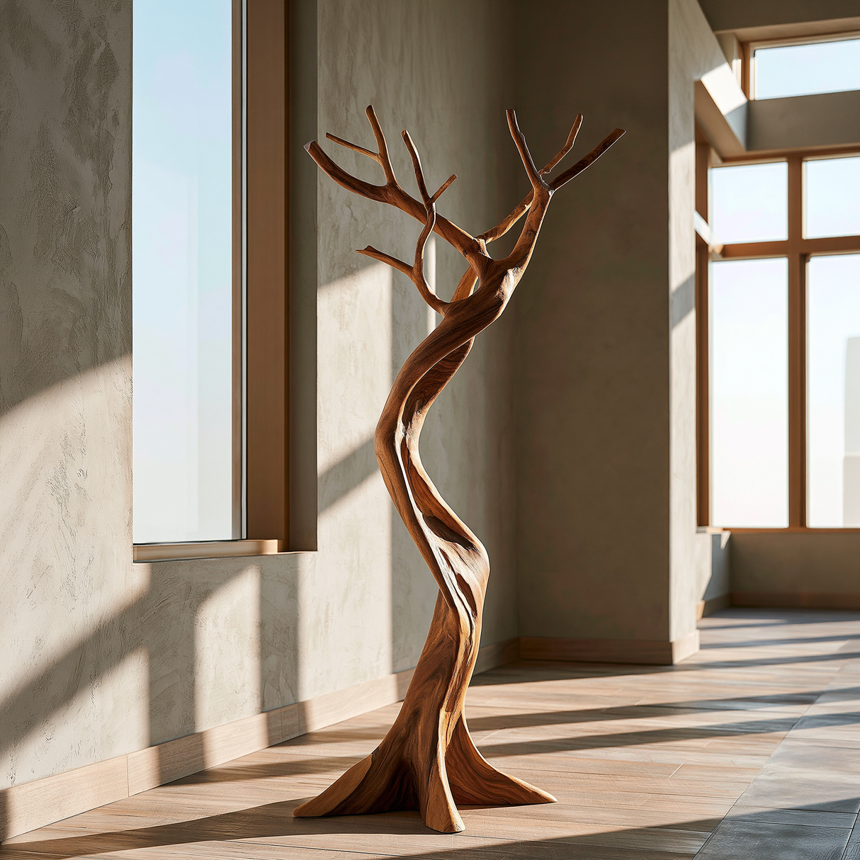 Driftmere Sculpted Solid Wood Tree Coat Rack - Timberustic Tree Coat Rack