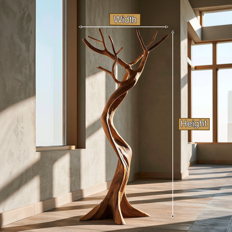 Driftmere Sculpted Solid Wood Tree Coat Rack - Timberustic Tree Coat Rack