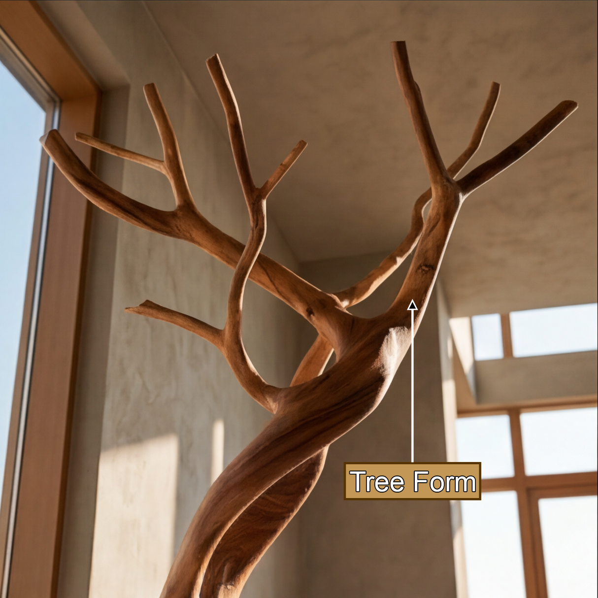 Driftmere Sculpted Solid Wood Tree Coat Rack - Timberustic Tree Coat Rack