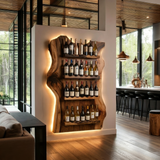 Driftmoor Handcrafted Solid Wood Floating Wine Rack