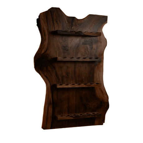 Driftmoor Handcrafted Solid Wood Floating Wine Rack Dark Walnut - Timberustic Wine Rack