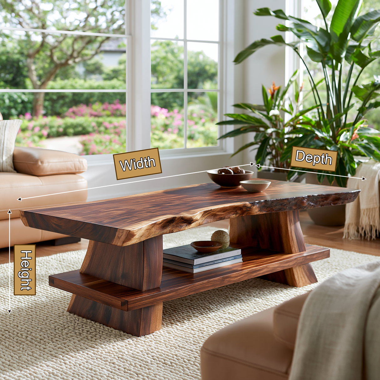 Driftmoor Live Edge Solid Wood Coffee Table SPA120364 - Timberustic Coffee Table