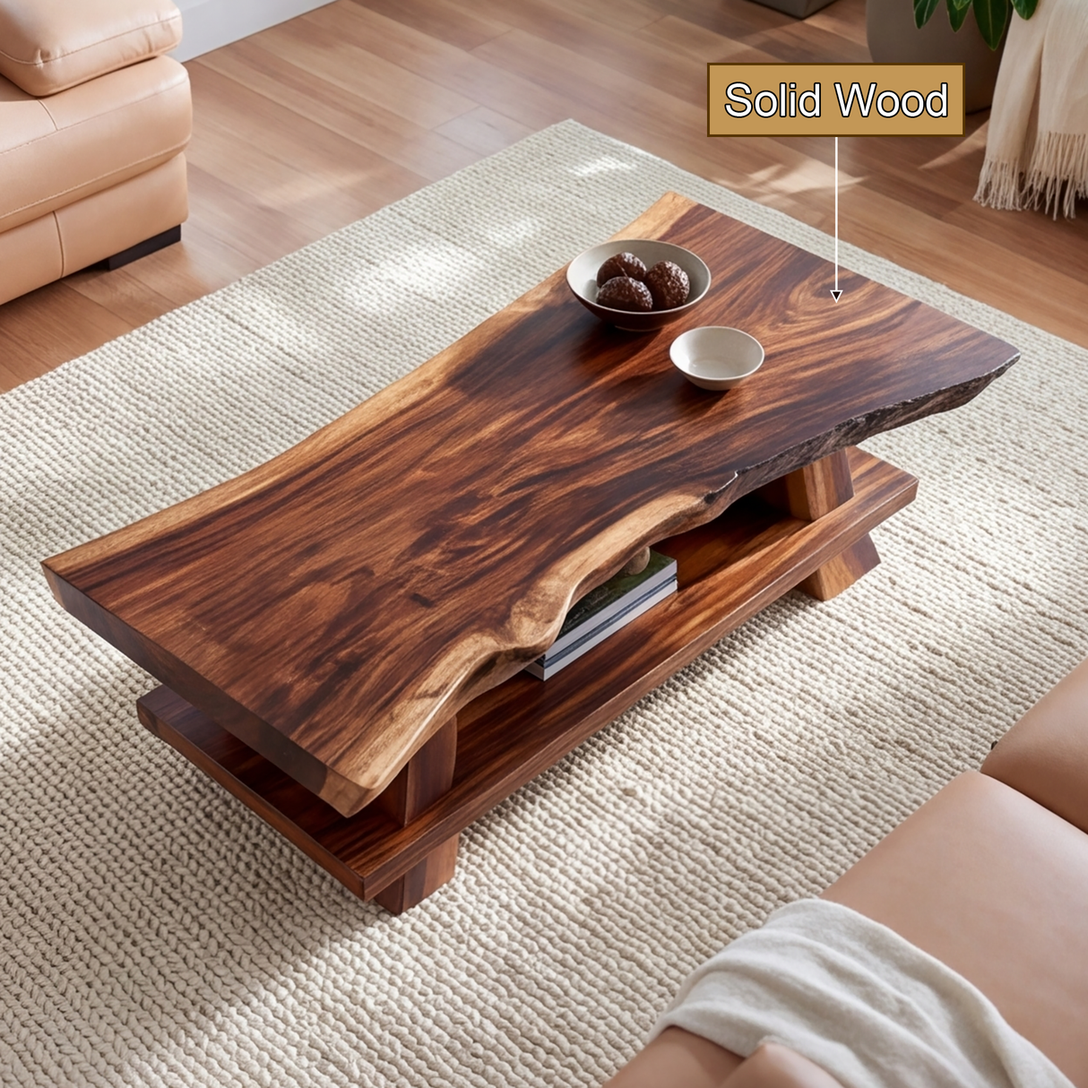 Driftmoor Live Edge Solid Wood Coffee Table SPA120364 - Timberustic Coffee Table