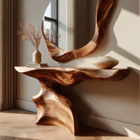 Driftmoor Sculpted Solid Wood Console Table - Timberustic Console Table
