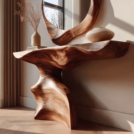 Driftmoor Sculpted Solid Wood Console Table - Timberustic Console Table