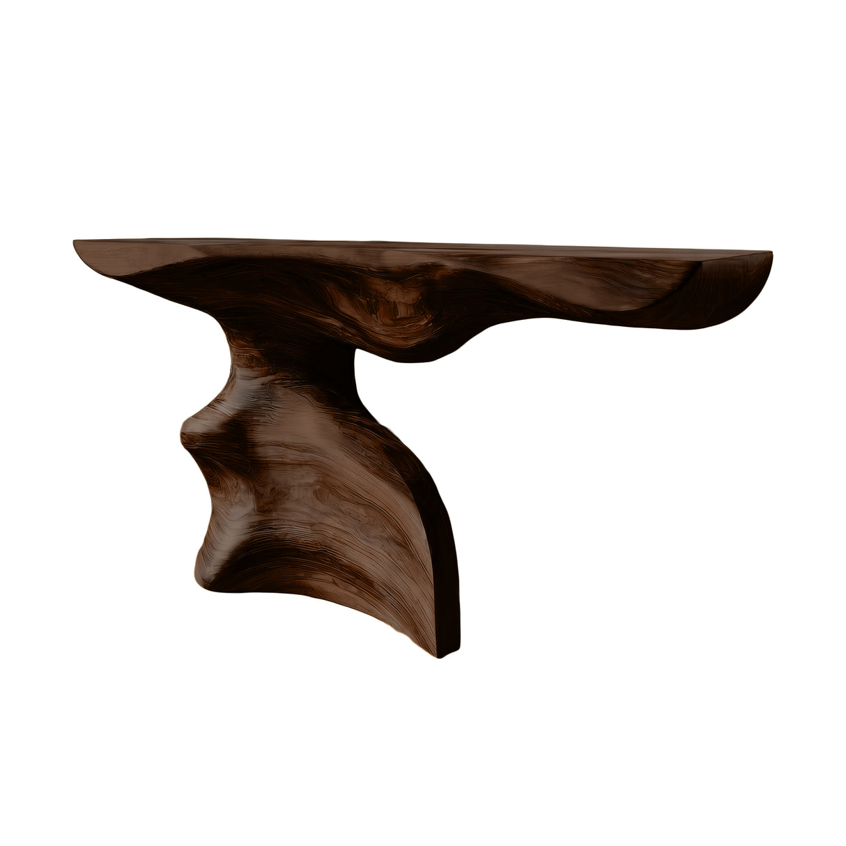 Driftmoor Sculpted Solid Wood Console Table