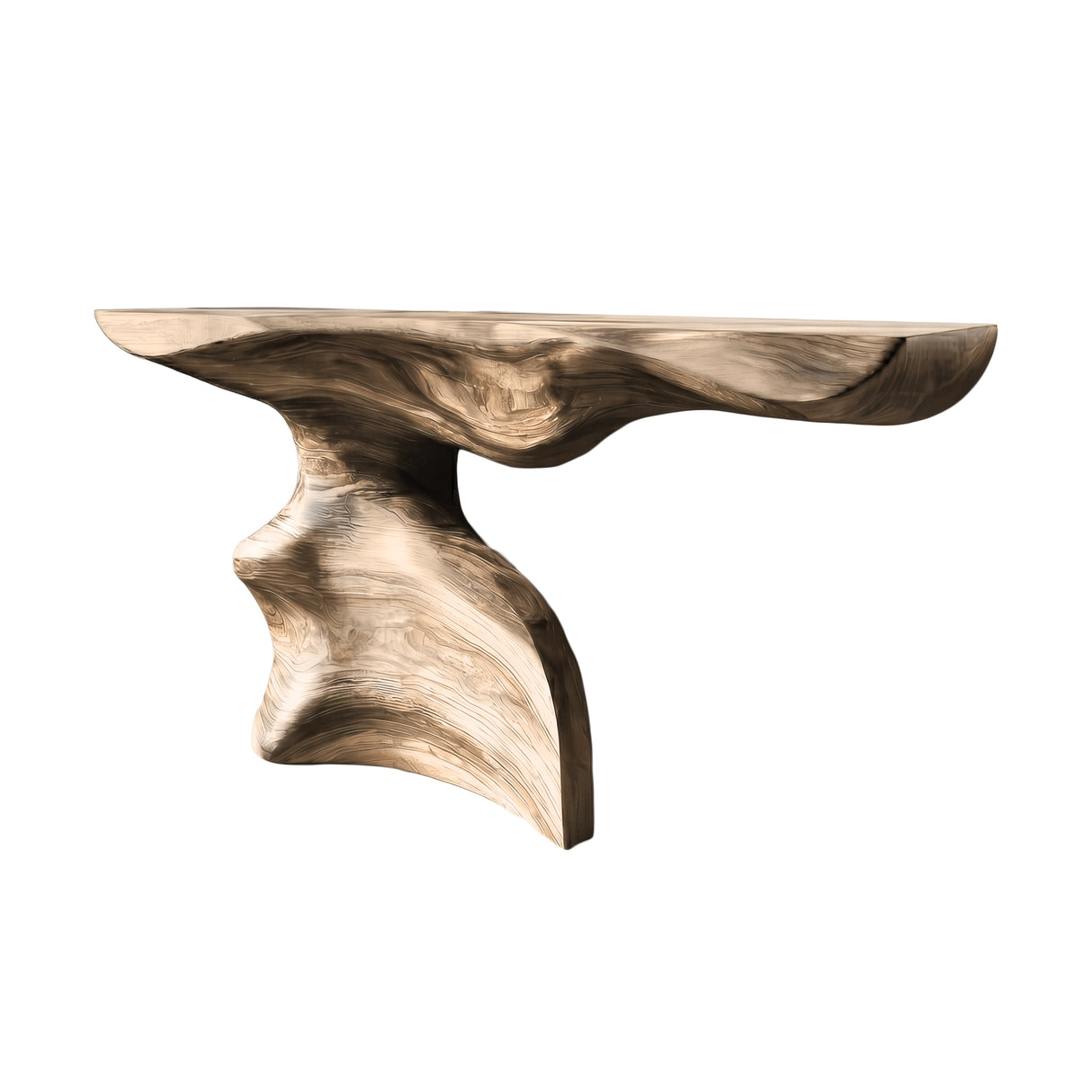 Driftmoor Sculpted Solid Wood Console Table