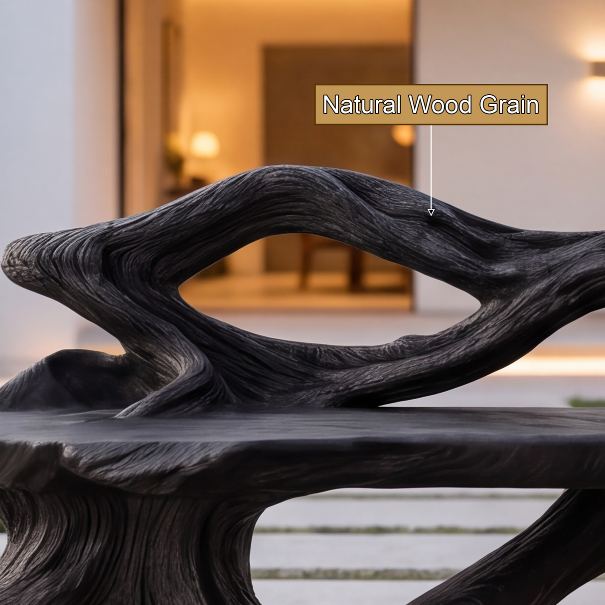 Driftmoor Sculpted Solid Wood Outdoor Bench - Timberustic Bench