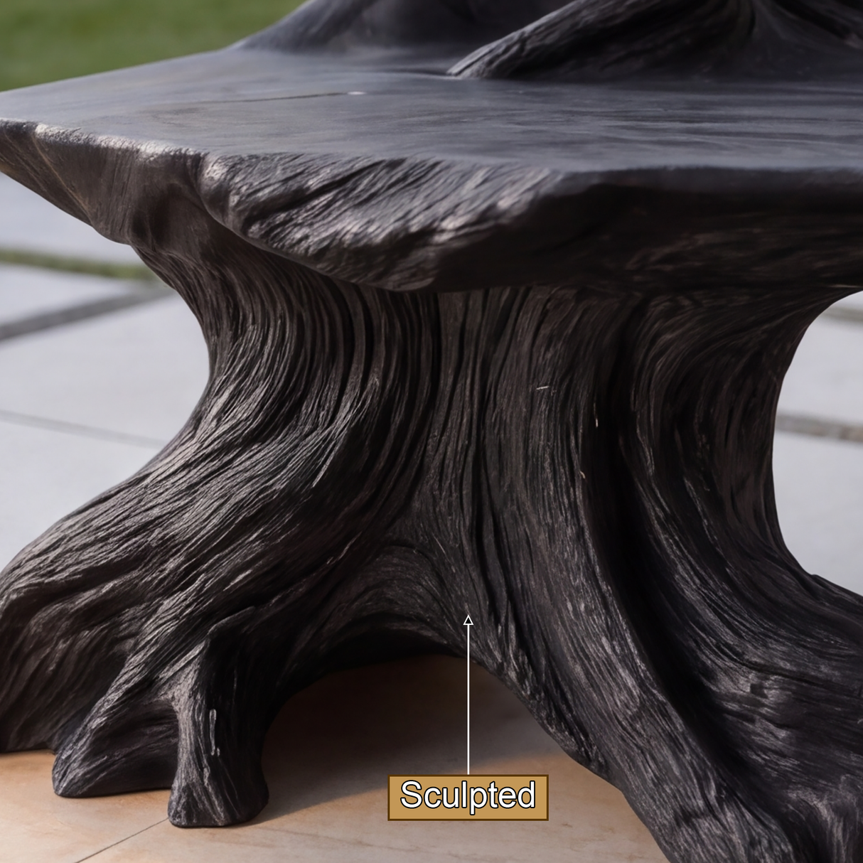 Driftmoor Sculpted Solid Wood Outdoor Bench - Timberustic Bench