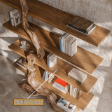 Driftroot Handcrafted Solid Wood Tree Bookshelf - Timberustic Tree Bookshelf