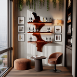 Driftwood Edge Floating Wine Rack