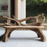Driftwood Grove Handcrafted Live Edge Outdoor Bench - Timberustic Bench