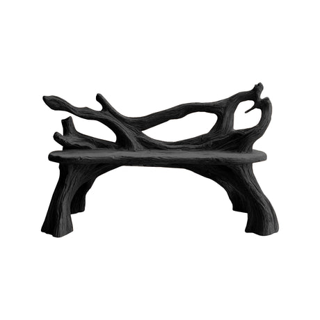 Driftwood Grove Handcrafted Live Edge Outdoor Bench Black - Timberustic Bench