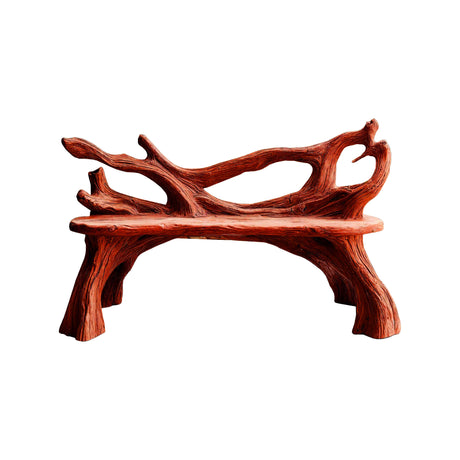 Driftwood Grove Handcrafted Live Edge Outdoor Bench Mahogany - Timberustic Bench
