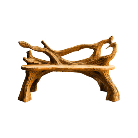 Driftwood Grove Handcrafted Live Edge Outdoor Bench Teak - Timberustic Bench