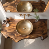 Driftwood Live Edge Wood Floating Bathroom Vanity - Timberustic Floating Bathroom Vanity