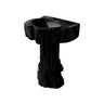 Driftwood Rustic Hand-Sculpted Solid Wood Pedestal Bathroom Sink