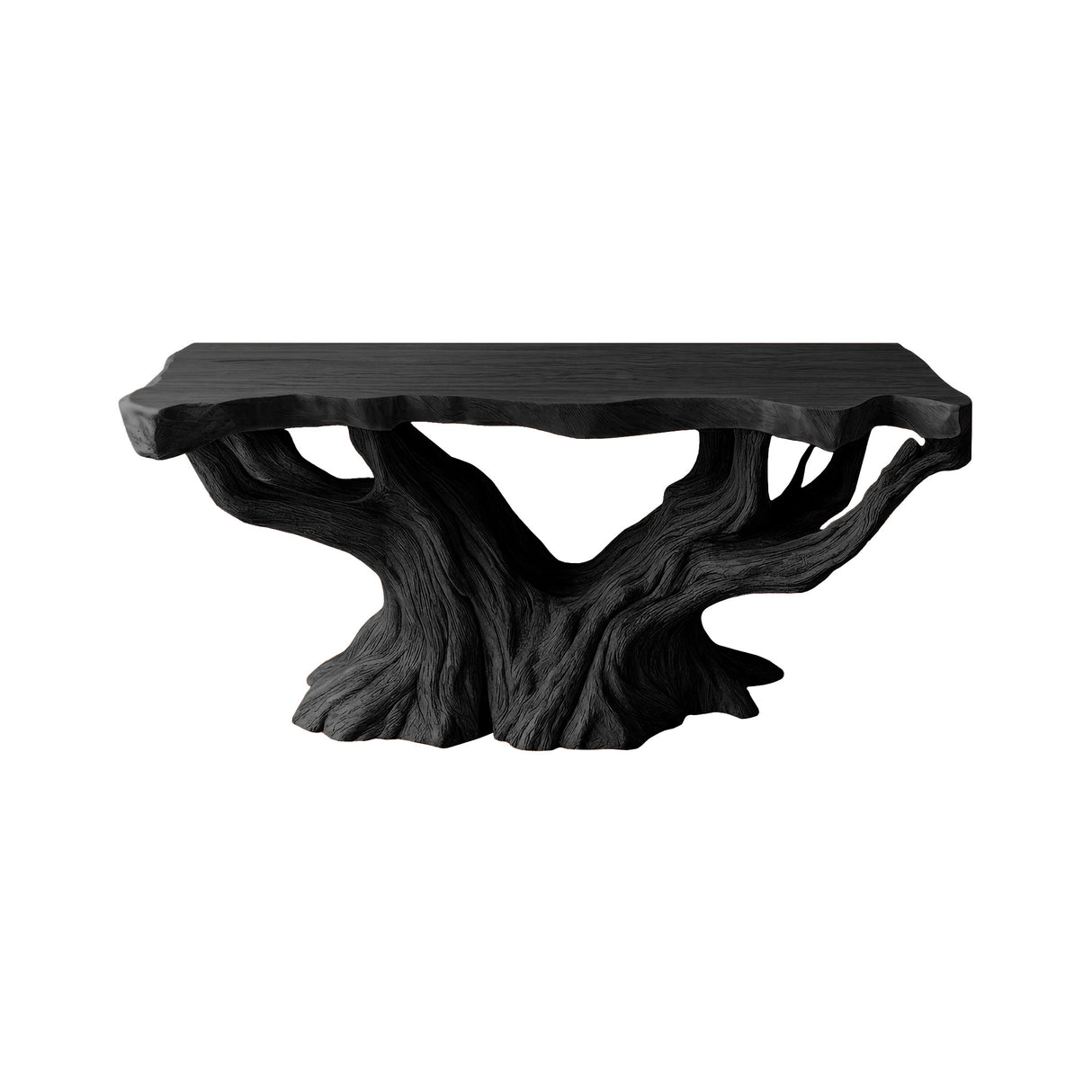 Druvane Rootform Sculpted Solid Wood Freestanding Bathroom Vanity Black - Timberustic Freestanding Bathroom Vanity