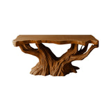 Druvane Rootform Sculpted Solid Wood Freestanding Bathroom Vanity Brown - Timberustic Freestanding Bathroom Vanity