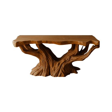Druvane Rootform Sculpted Solid Wood Freestanding Bathroom Vanity Brown - Timberustic Freestanding Bathroom Vanity