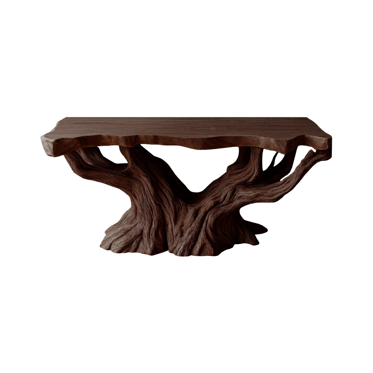 Druvane Rootform Sculpted Solid Wood Freestanding Bathroom Vanity Dark Walnut - Timberustic Freestanding Bathroom Vanity