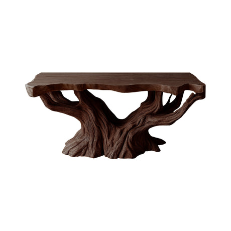 Druvane Rootform Sculpted Solid Wood Freestanding Bathroom Vanity Dark Walnut - Timberustic Freestanding Bathroom Vanity