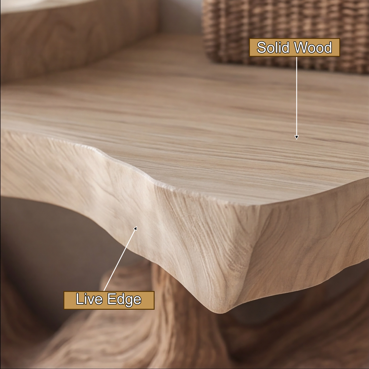Druvane Rootform Sculpted Solid Wood Freestanding Bathroom Vanity - Timberustic Freestanding Bathroom Vanity