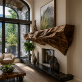 Duneward Handcrafted Sculpted Solid Wood Fireplace Mantel Shelf SPA256434 - Timberustic Fireplace Mantel Shelf