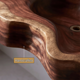 Duskridge Handcrafted Live Edge Solid Wood Floating Bathroom Vanity with Integrated Sink
