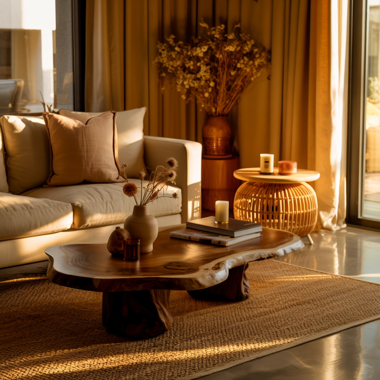 Earthgrain Live Edge Solid Wood Coffee Table