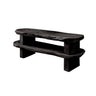 Earthline Live Edge Solid Wood Shoe Rack Black - Timberustic Shoe Rack