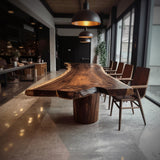 Earthspan Live Edge Solid Wood Dining Table