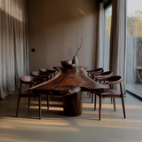 Earthspan Live Edge Solid Wood Dining Table